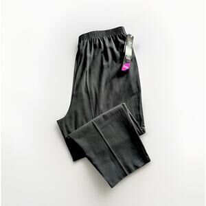 NWT Vintage 90s Wide Leg Pull On Pant Sz Plus 24W Short Resortwear Cotton Beach‎